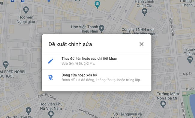 Thay đổi thông tin
